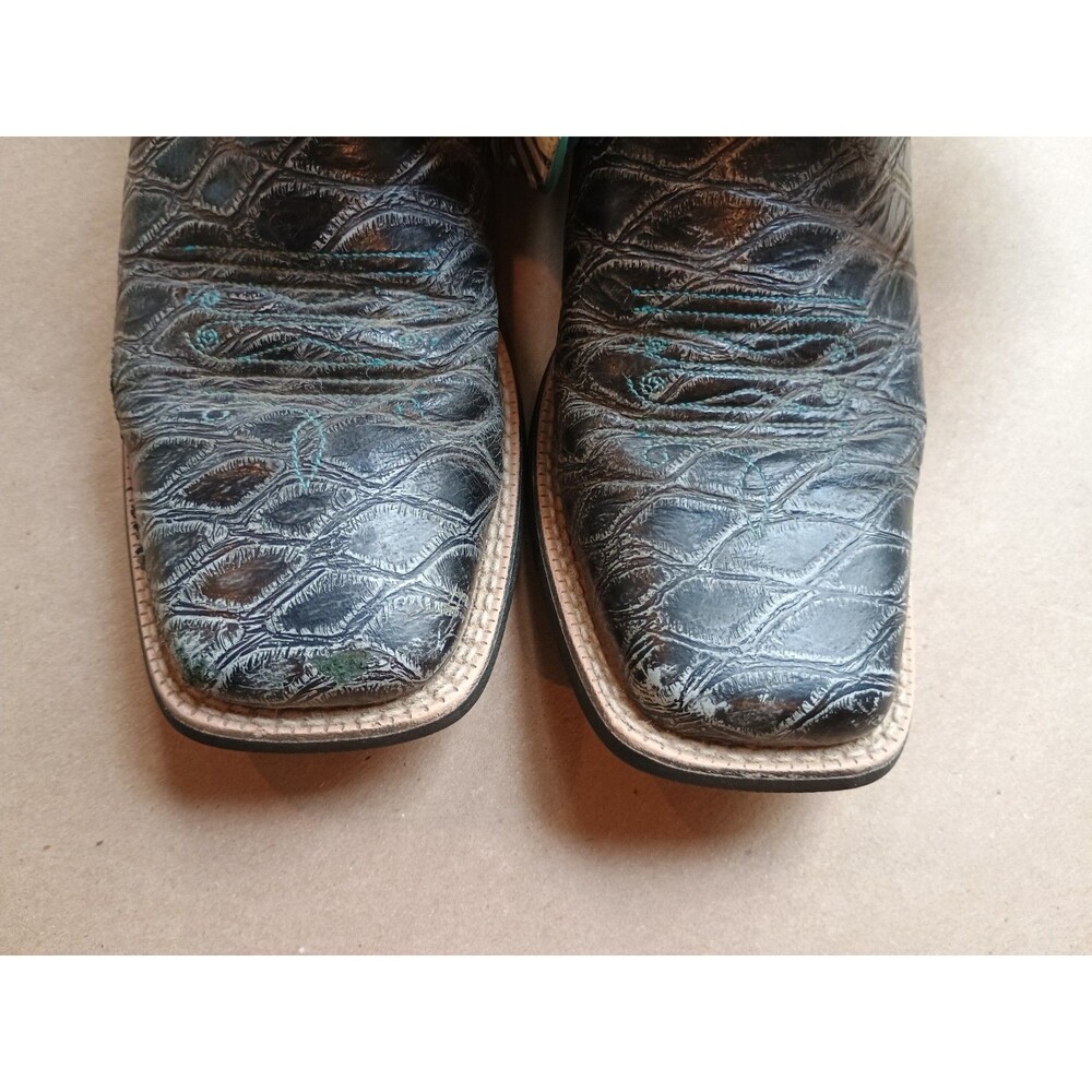 Ariat Womens Zebra Print Western Square Toe Boot Sz 8 B Cowgirl Animal Print - Picture 10 of 11